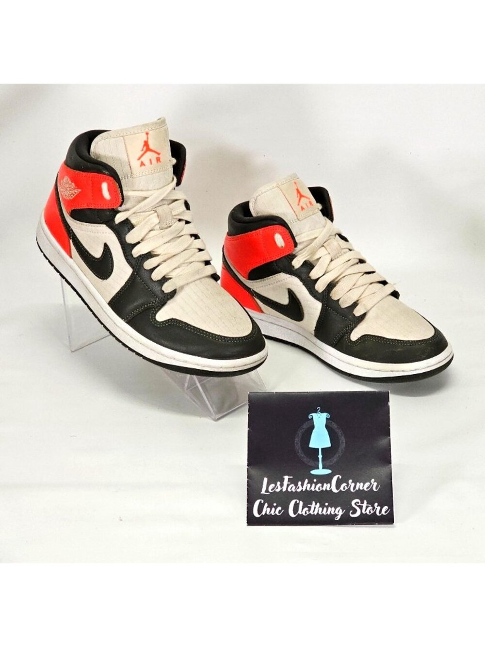 Nike Air Jordan 1 Mid SE Light Orewood Brown Sneakers Leather Size 6.5 Young 010 - Picture 5 of 16